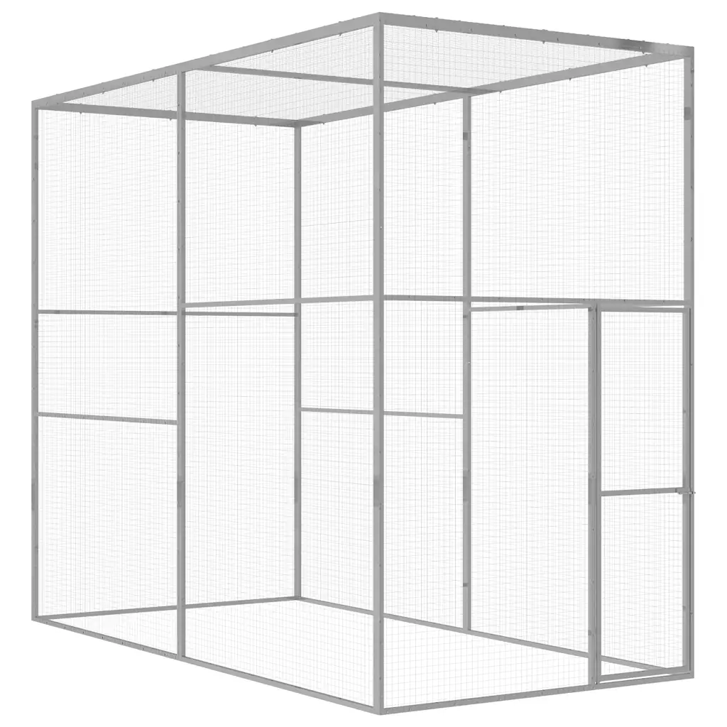 VidaXL Cat Cage 3x1.5x2.5 m Galvanised Steel