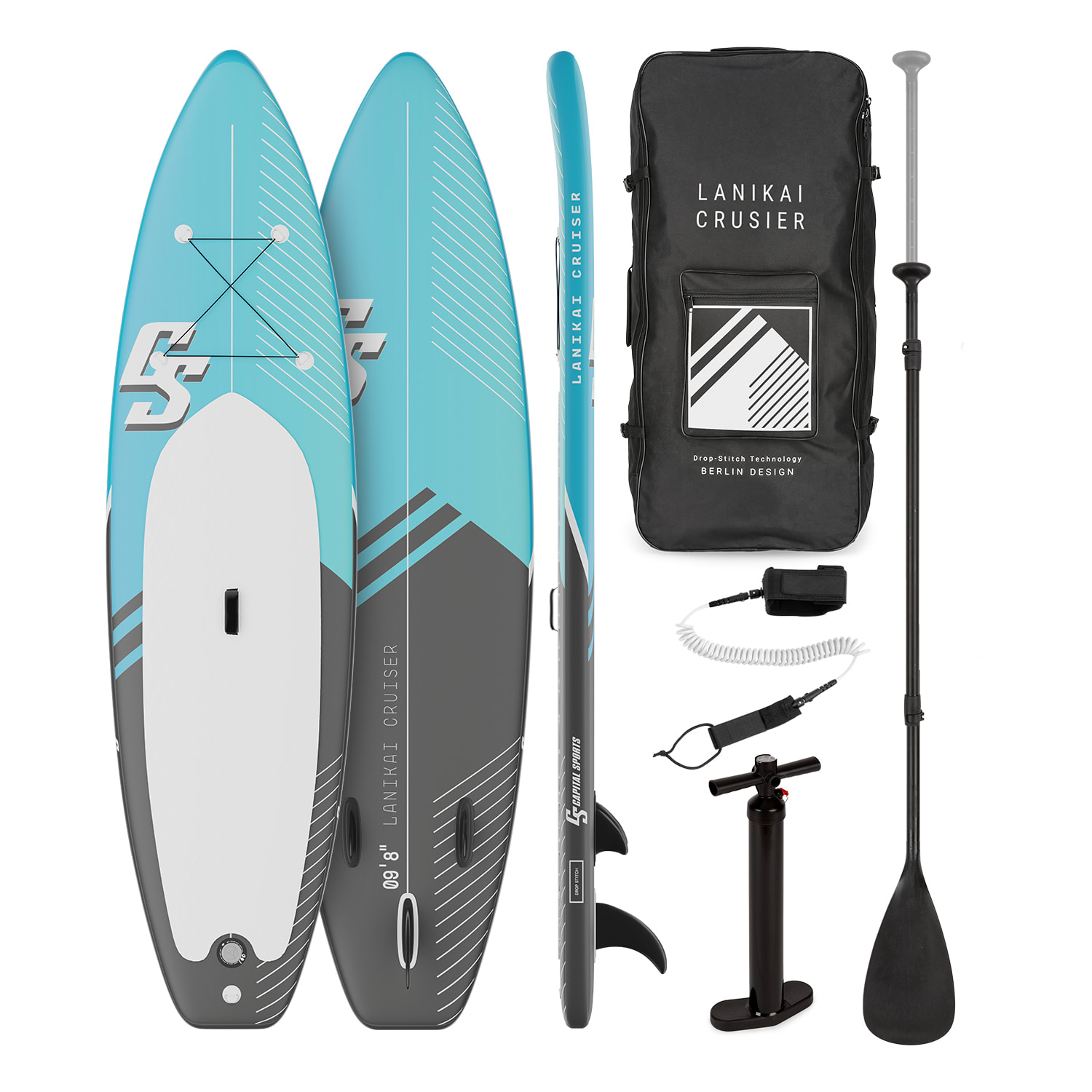 Capital Sports Lanikai Cruiser 9.8 inflatable paddleboard SUP board set 305 x 77 x 10