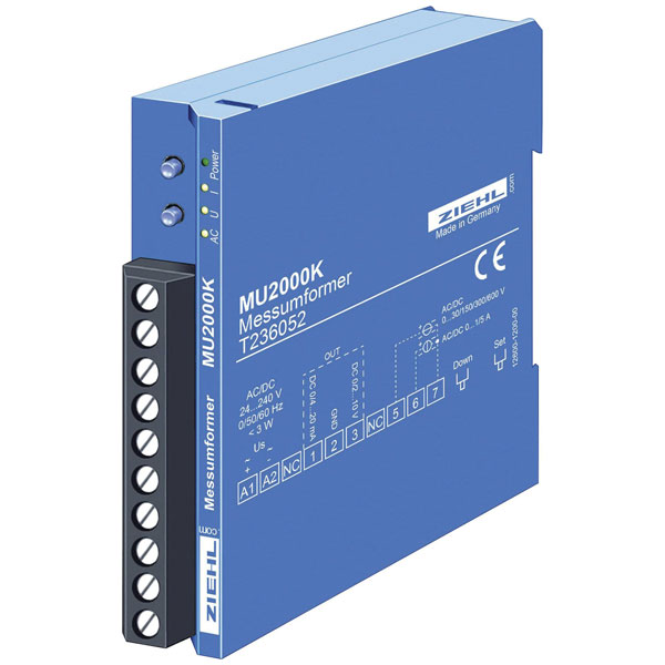 Ziehl T236053 Mu2000k Transducer: Ac/dc 24-240v Isolated Output 60...