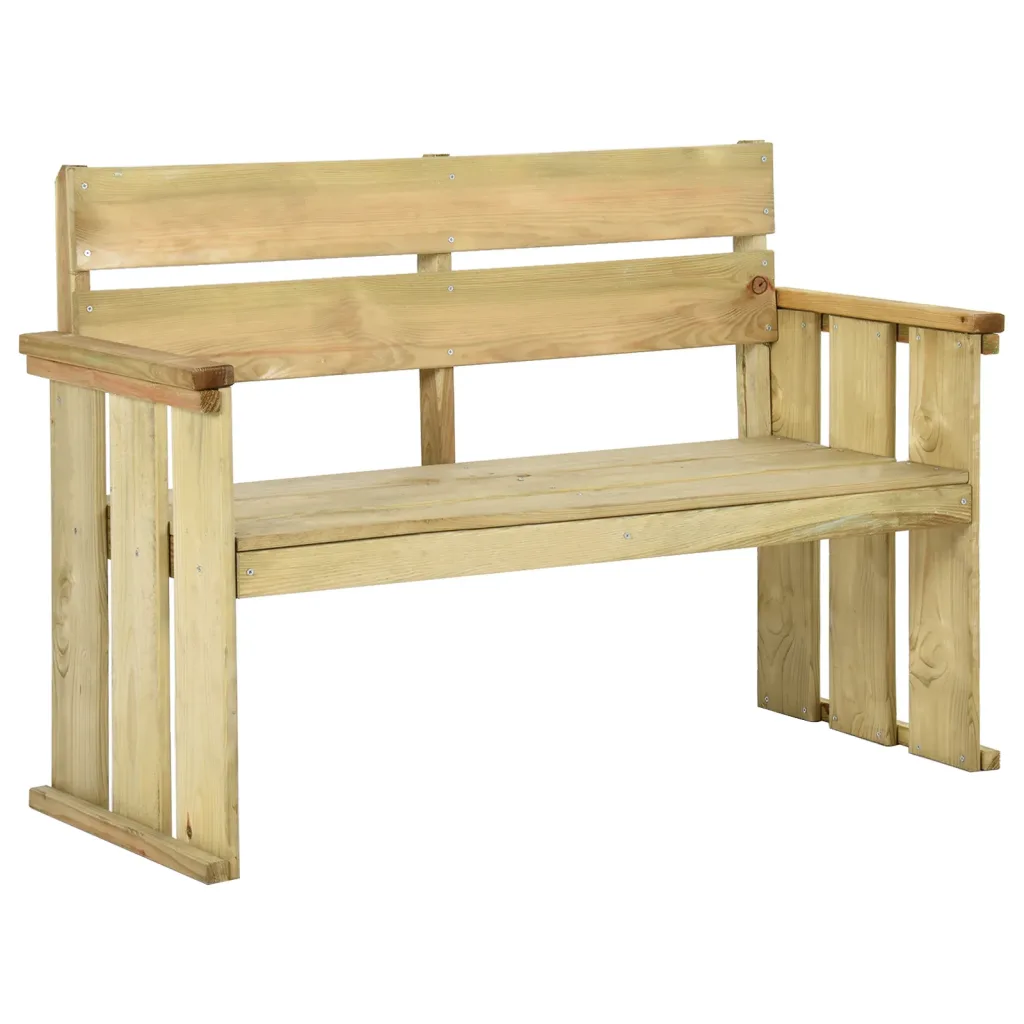 VidaXL Garden Bench 121 cm Impregnated Pinewood