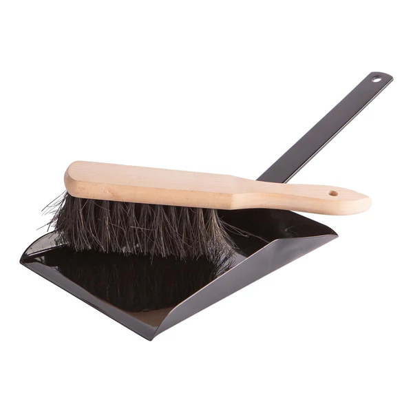 Hammer & Tongs Black Fireplace Dustpan & Brush Set | By Harbour Housewares