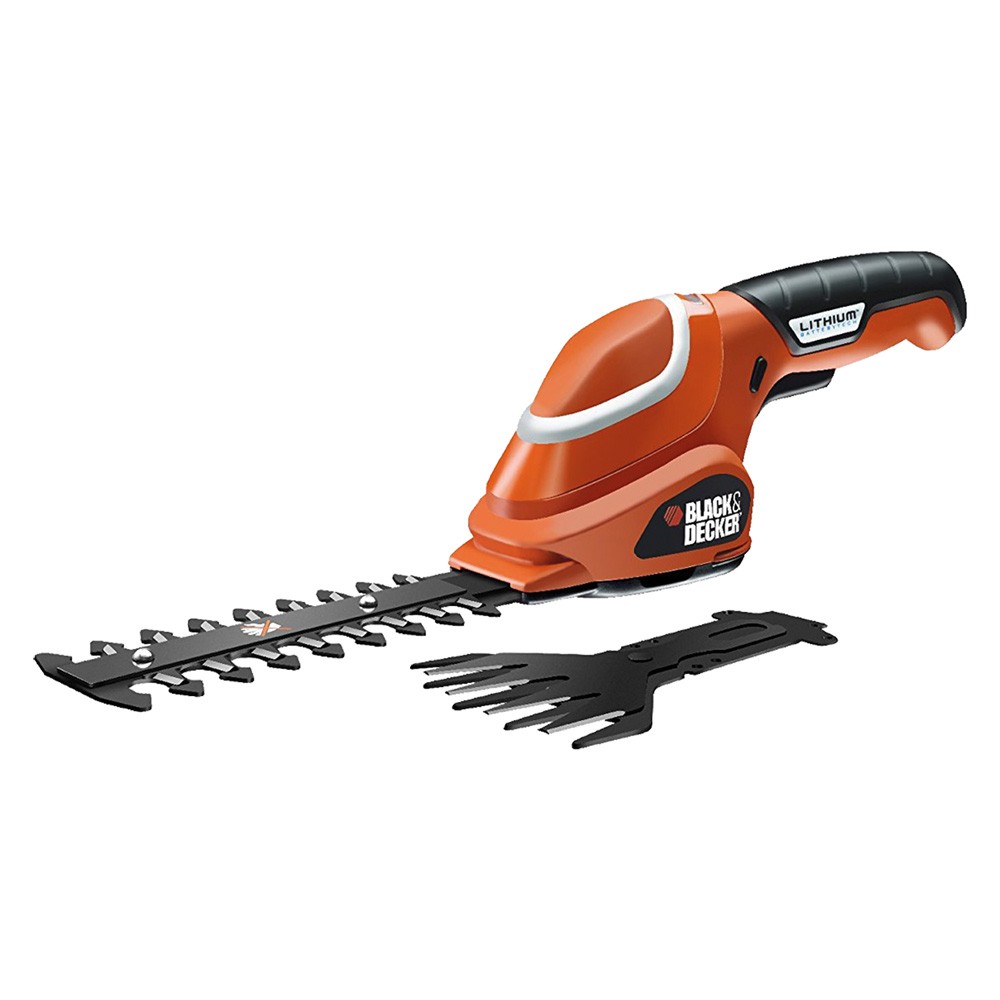 Black & Decker BLACK+DECKER  Kit Tagliasiepi batteria + guanti + forbici giardinaggio GSL700KIT-QW