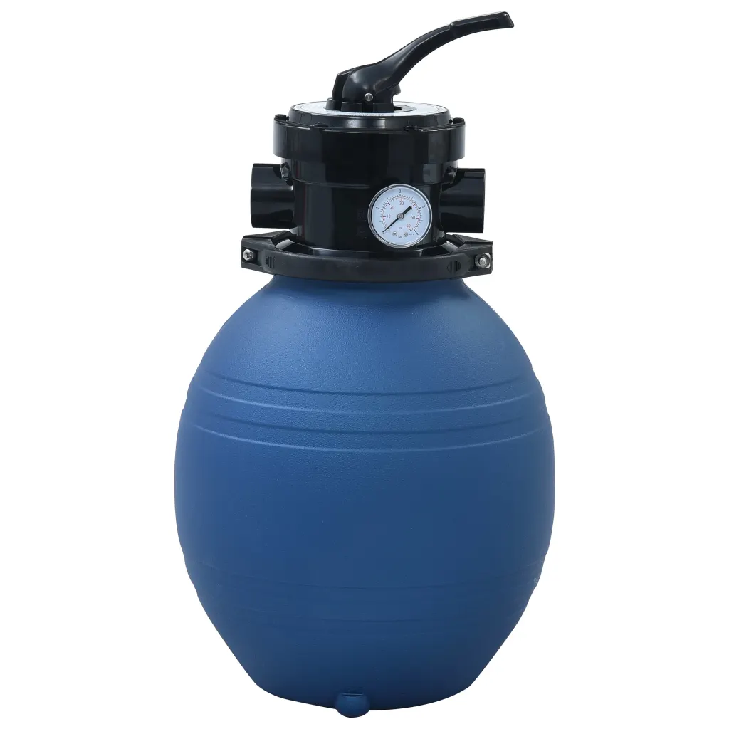 VidaXL Pool Sand Filter with 4 Position Valve Blue 300 mm
