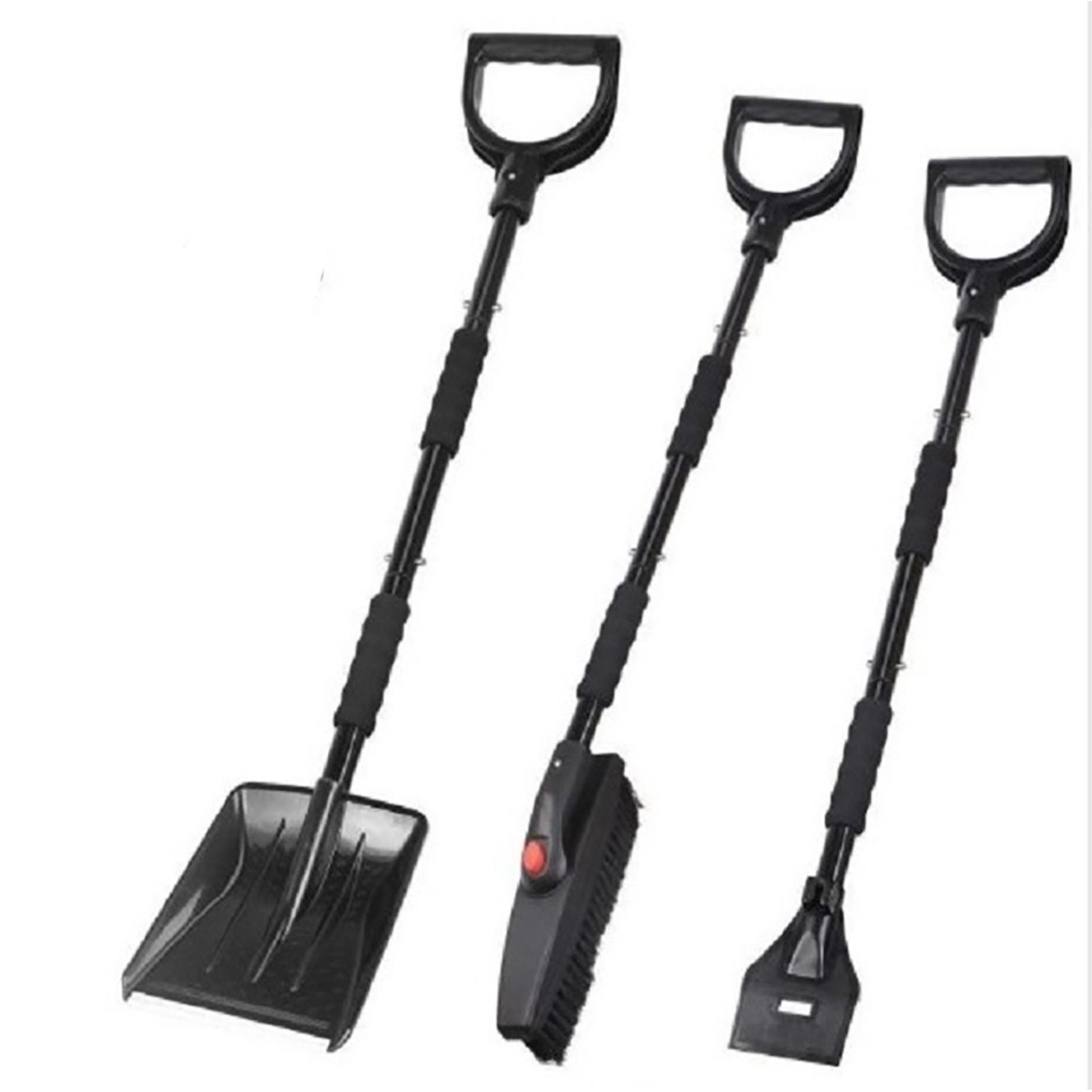 COSYHOME Snow Shovel Kit 3 in 1 Foldable Car Snow Shovel Set Portable Emergency Snow Remover Tools for Car