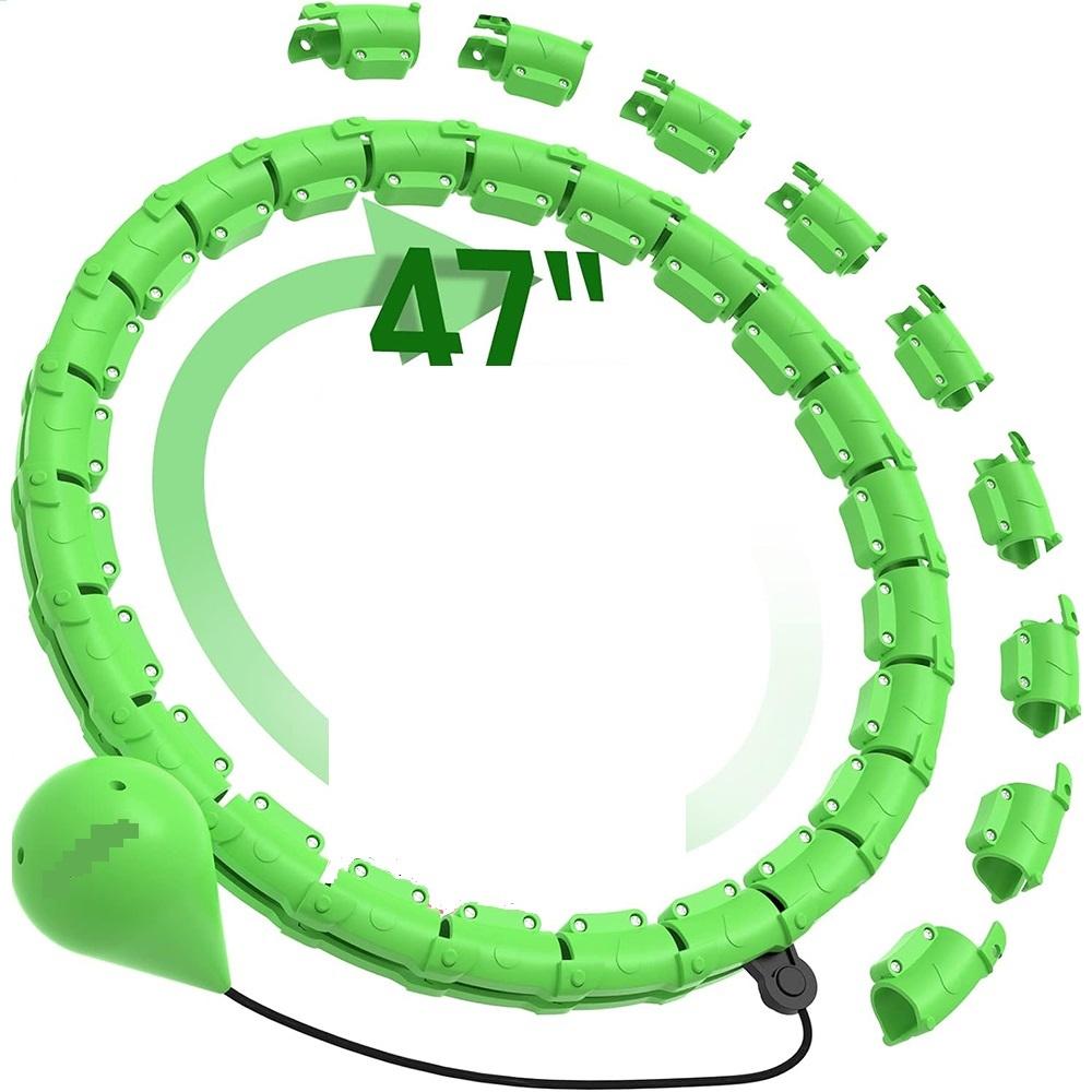 Binchi Keji Travel 24 Section Smart Weighted Sport Hoops Abdominal Thin Waist Exercise Detachable Hoop Massage Fitness Circles Training Weight Loss