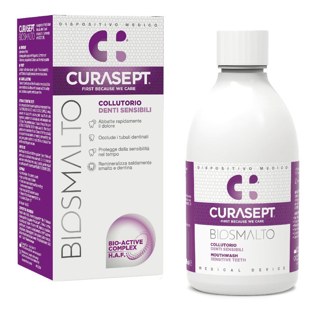Curaden Healthcare Spa Curaden Curasept Biosmalto collutorio denti sensibili 300ml