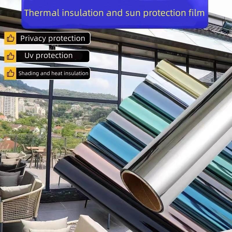 Home With Love Thermal Insulation Film Glass Sunscreen Film Self-adhesive Anti-peeping Single Complaint Perspective Film 60cm*5m