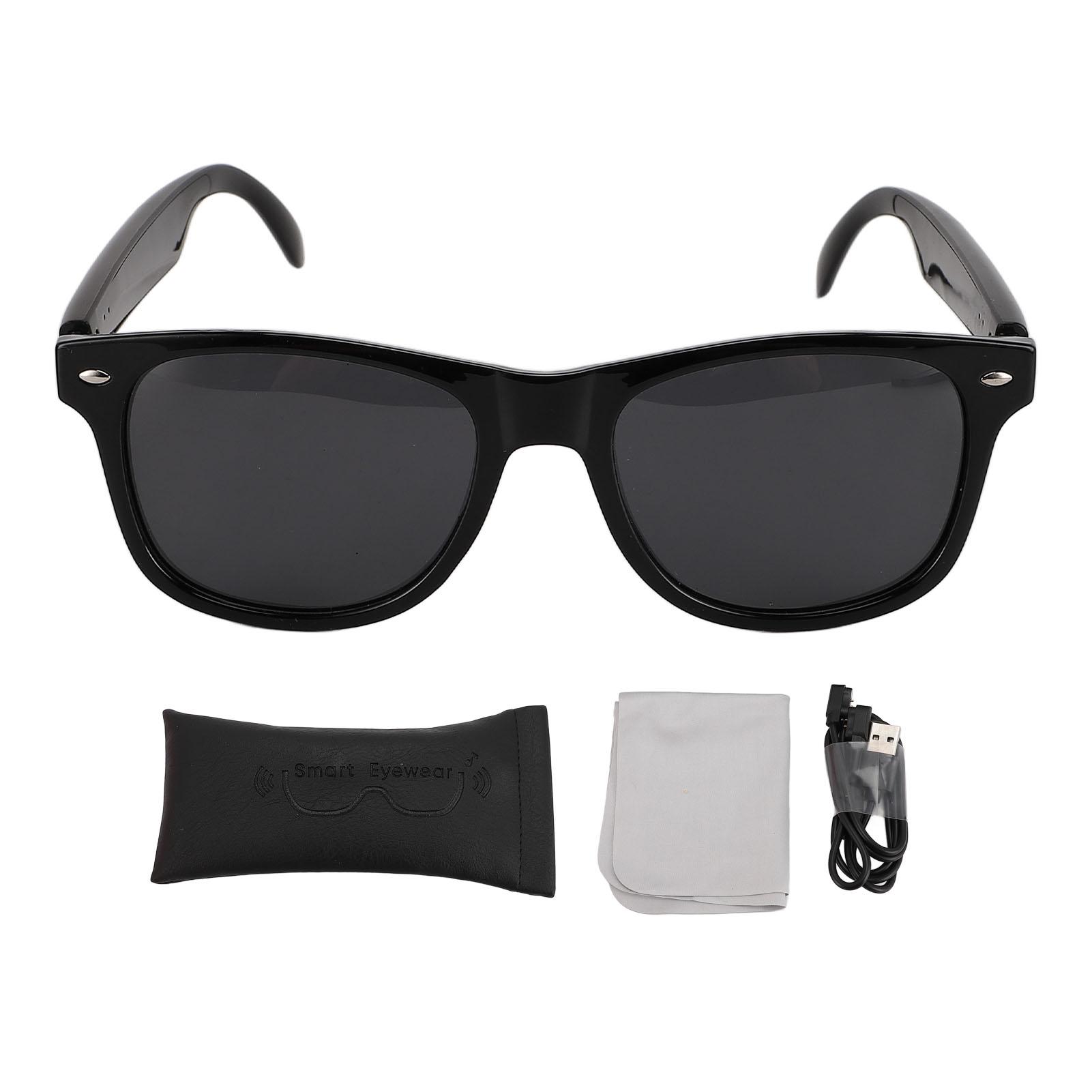 DIYelecs Smart Glasses with AI Voice Music Calling Touch Control Sensor Stereo Sound Smart Bluetooth Glasses