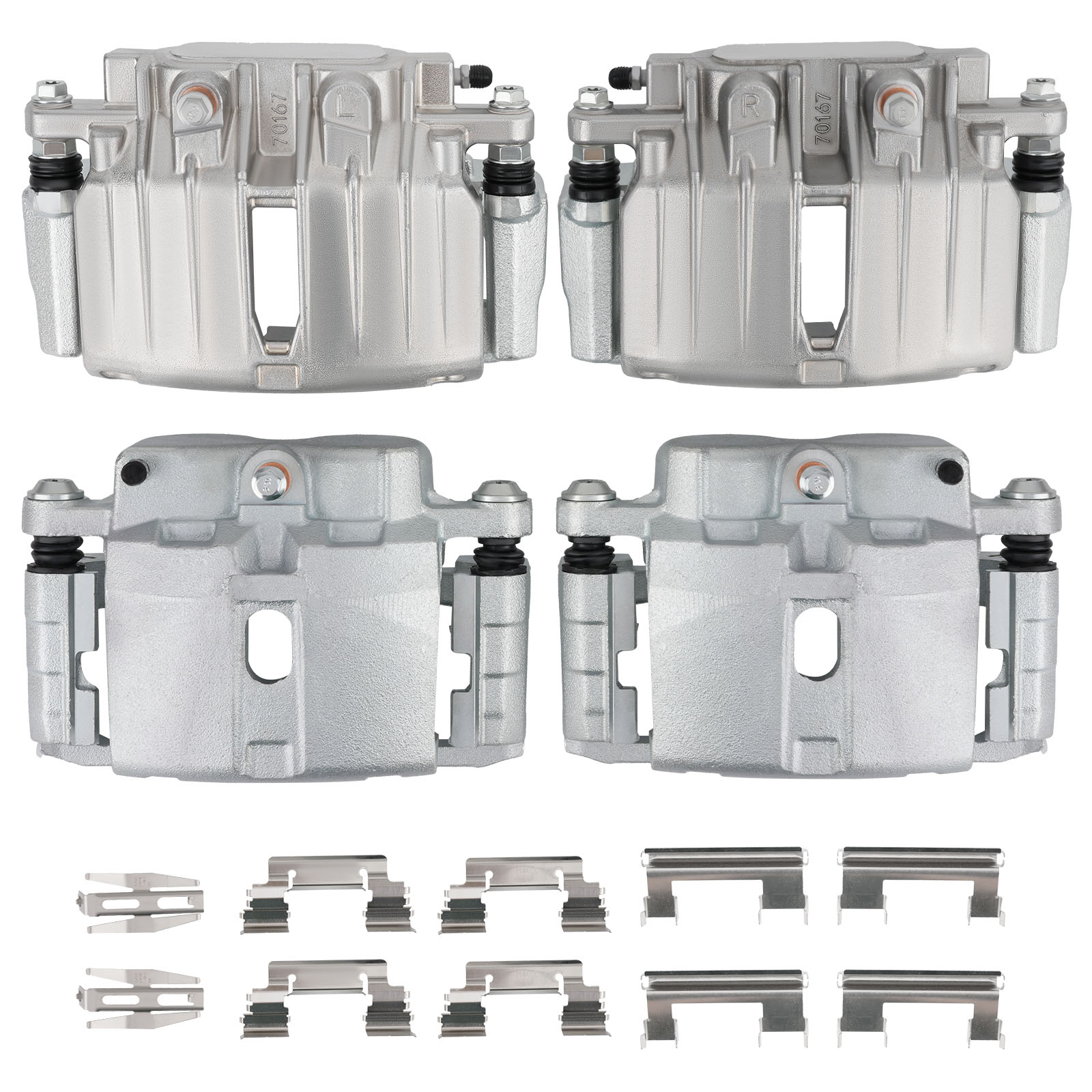 MaXpeedingrods Front Rear Brake Calipers w/ Bracket compatible for Cadillac Ecalade compatible for Chevrolet Chevy GMC