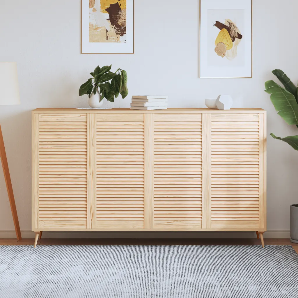 VidaXL Louvred Doors 4 pcs Solid Pine Wood 99.3x49.4cm