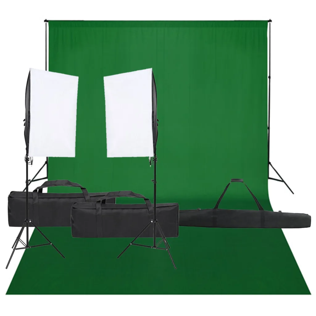 VidaXL Photo Studio Kit with Light Set and Backdrop