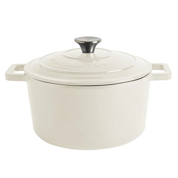 Round Cast Iron Casserole Dish with Self-Basting Lid - 4.5L