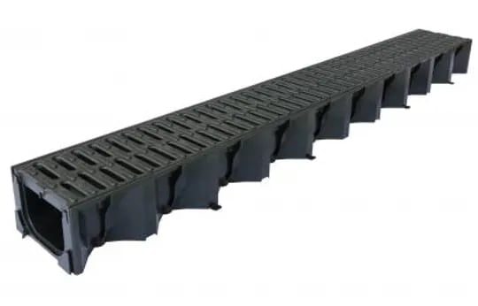 Aco Hexdrain Plastic Channel Drain A15 with Microgrip - 1m 19310