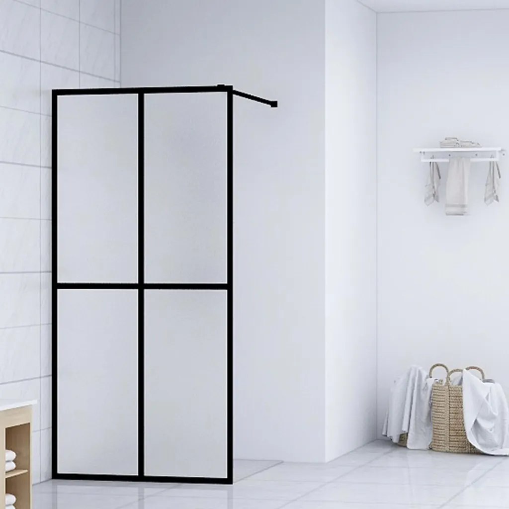 VidaXL Walk-in Shower Screen Frosted Tempered Glass 100x195 cm
