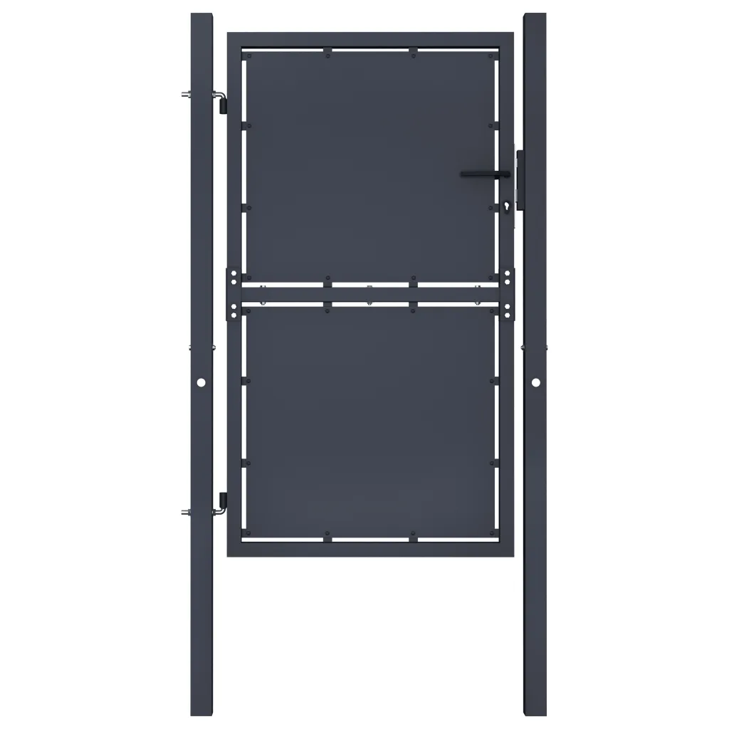 VidaXL Garden Gate Steel 100x150 cm Anthracite