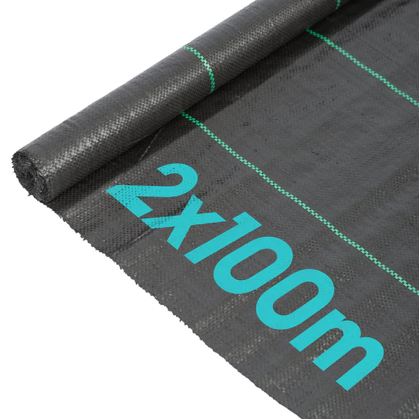 110gsm Weed Control Membrane - 2m x 100m - Black