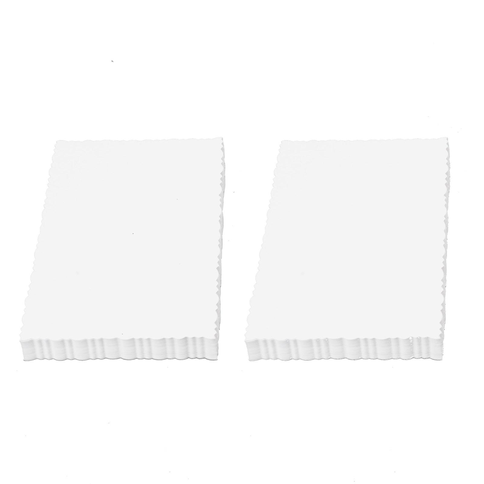 GoolRC 100Pcs White Cardstock Paper Laciness Design 15x10CM Blank Postcard for DIY Greeting Cards Business