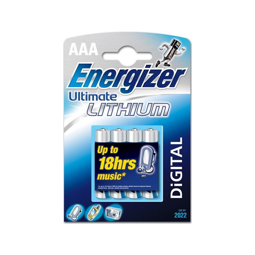 Energizer Lotto 4 Batterie Lr3-Aaa Litio