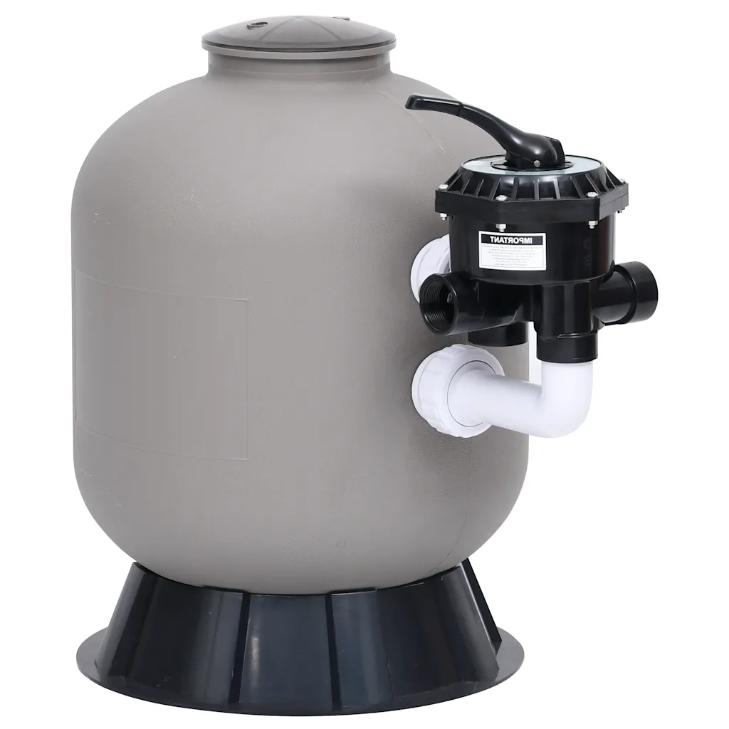 VidaXL Pool Sand Filter with Side Mount 6-Way Valve Grey