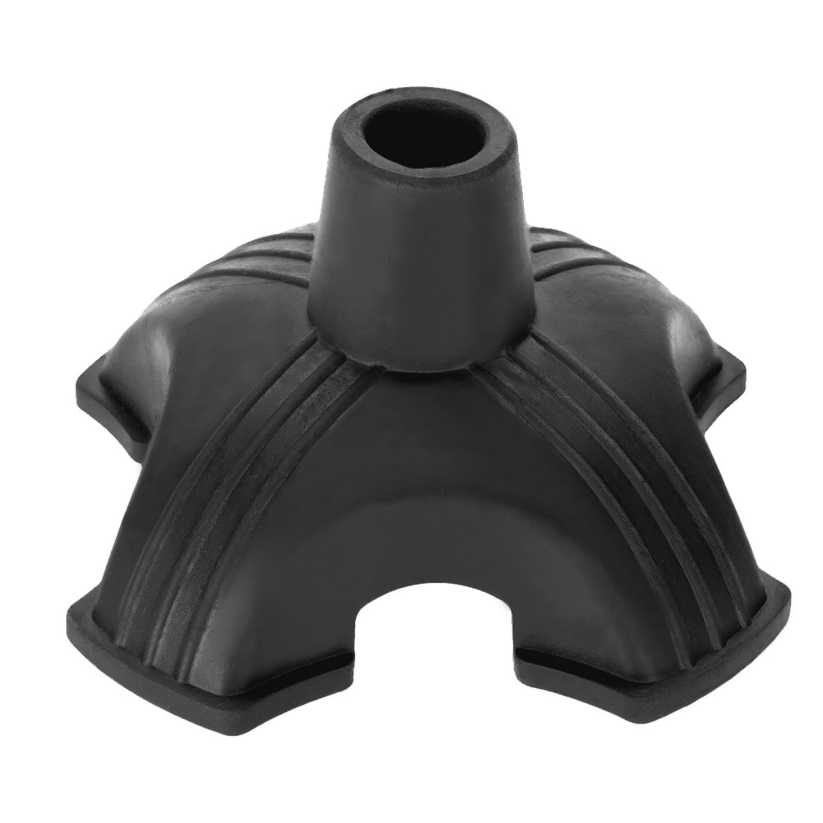 Beautyyy Cane Tip Self Standing Rubber Four Base Support Anti Skid Walking Cane Pad 19mm black