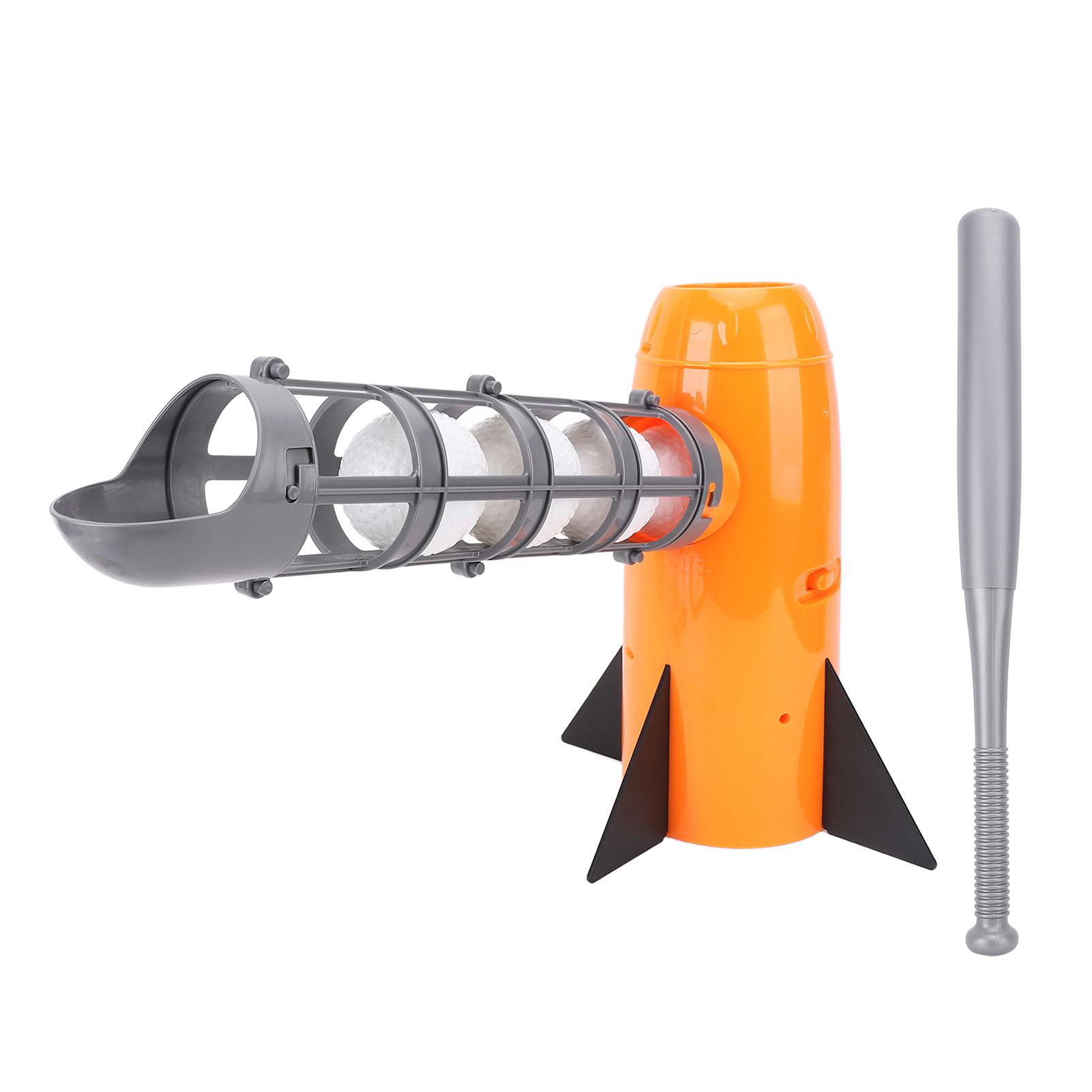 Fishine Automatic Baseball Pitching Machine One Click Start Plastic Baseball Trainer with 5 Balls and