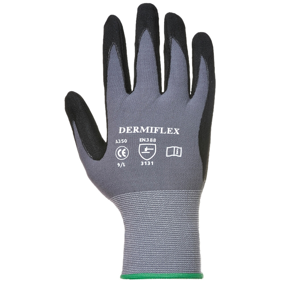 Portwest Portwest Dermiflex Safety Work Gloves (M) (Black)