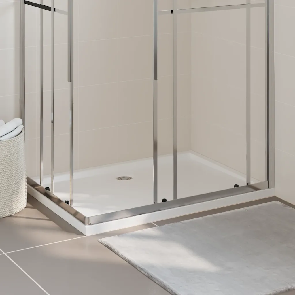 VidaXL Rectangular ABS Shower Base Tray White 80x110 cm