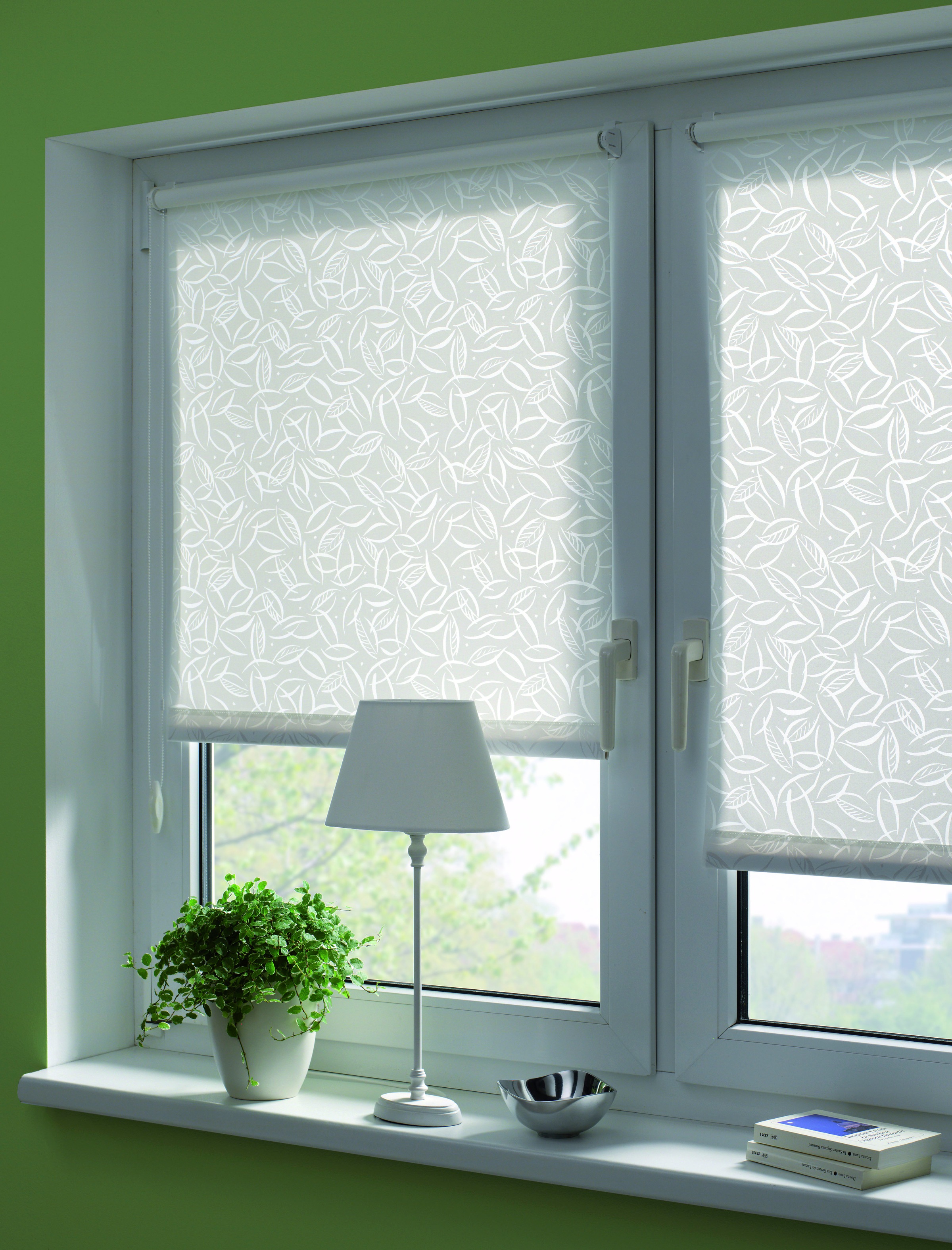 Gardinia Easyfix Decor Sheer Roll-Up Blind white