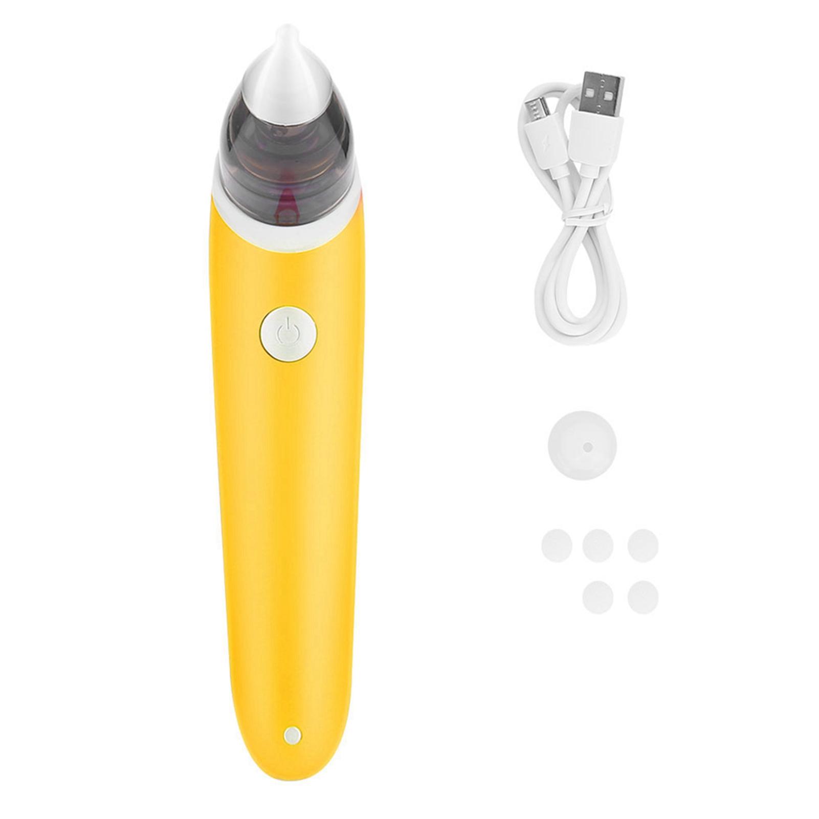 DIYelecs Electric Baby Nasal Aspirator Nose Cleaner Snot Cleaning Nasal Suction Machine (Yellow) yellow