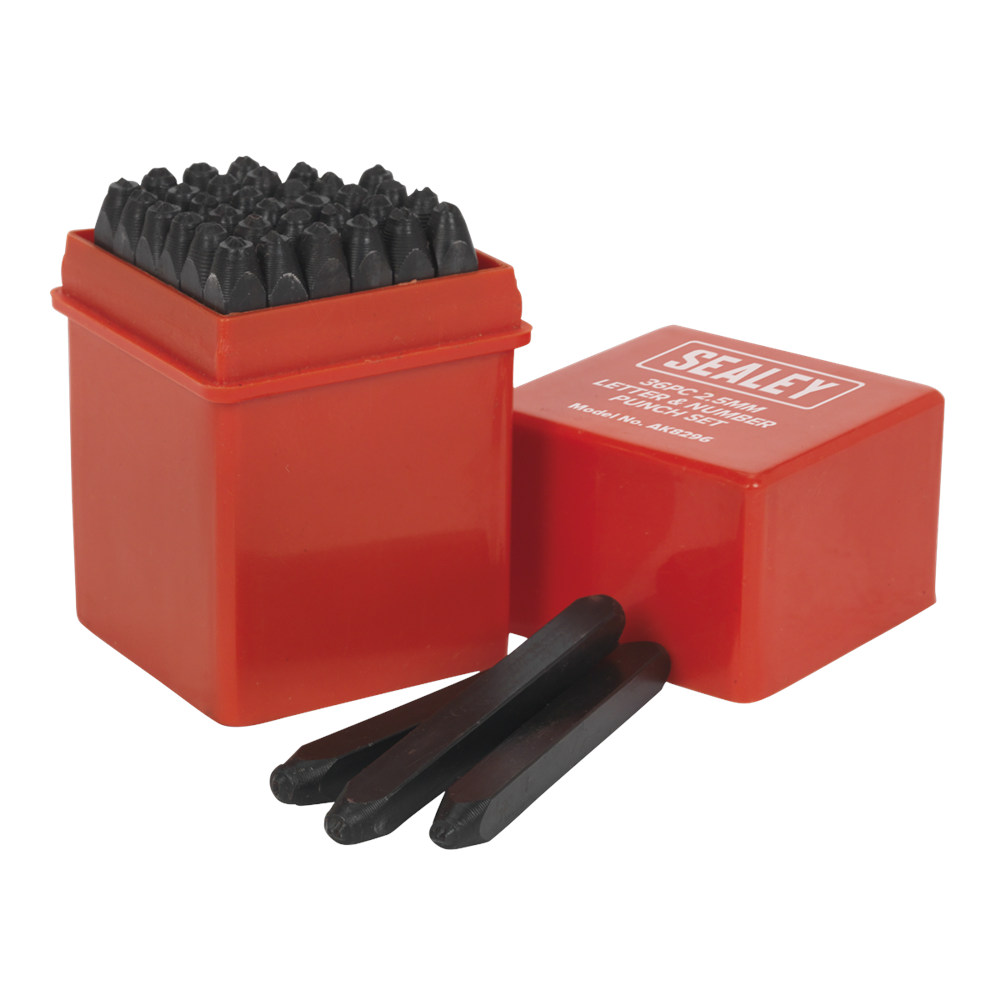  36 Piece Letter and Number Punch Set 2.5mm