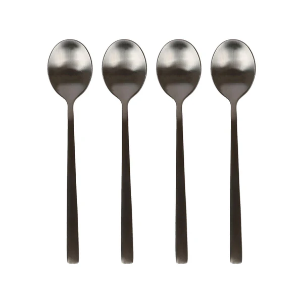 Argon Tableware Stainless Steel Teaspoons - 14.5Cm - Black - Pack Of 4