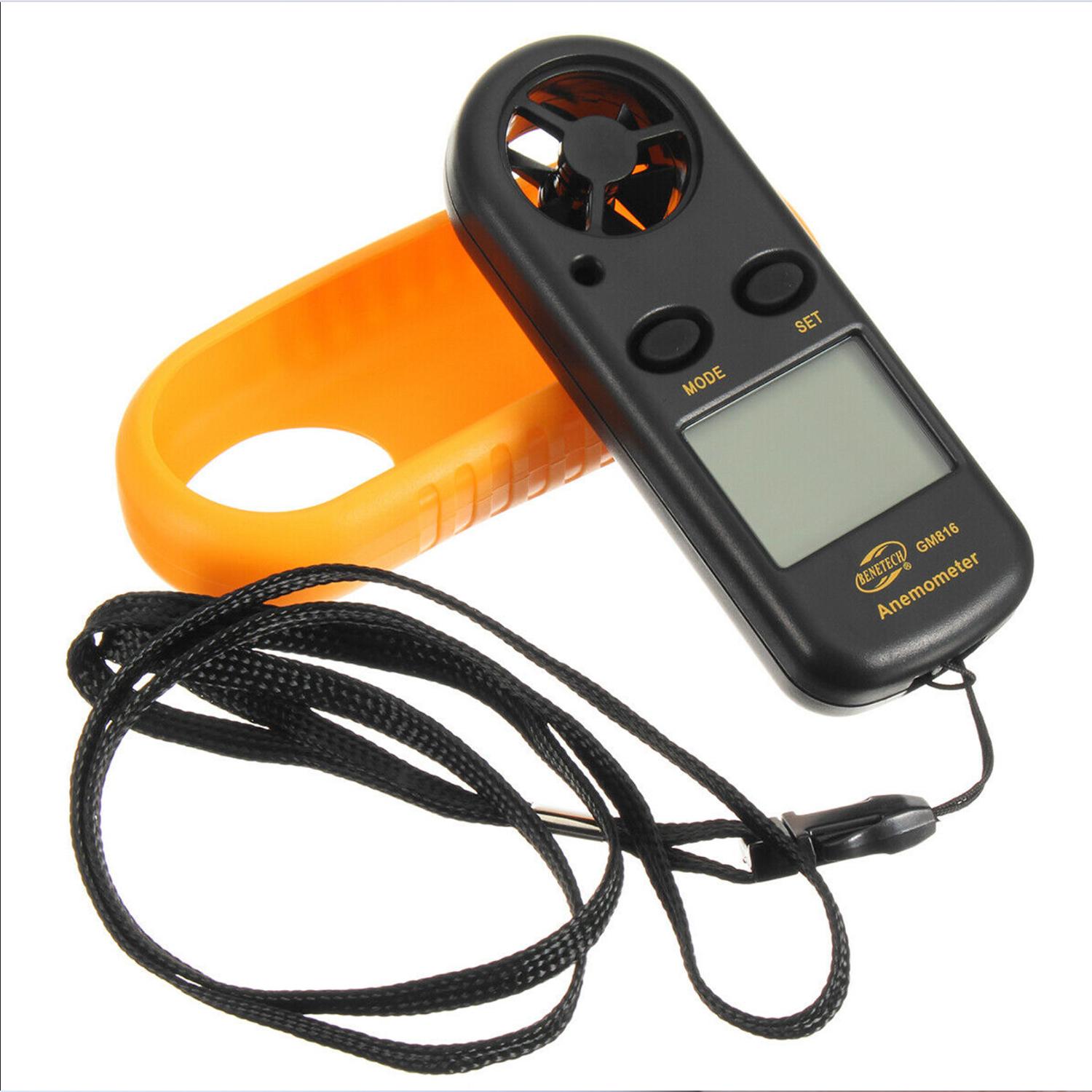 COSYHOME Digital Anemometer Handheld Wind Speed Meter Gauge Accurately Measure Wind Temperature Speed black