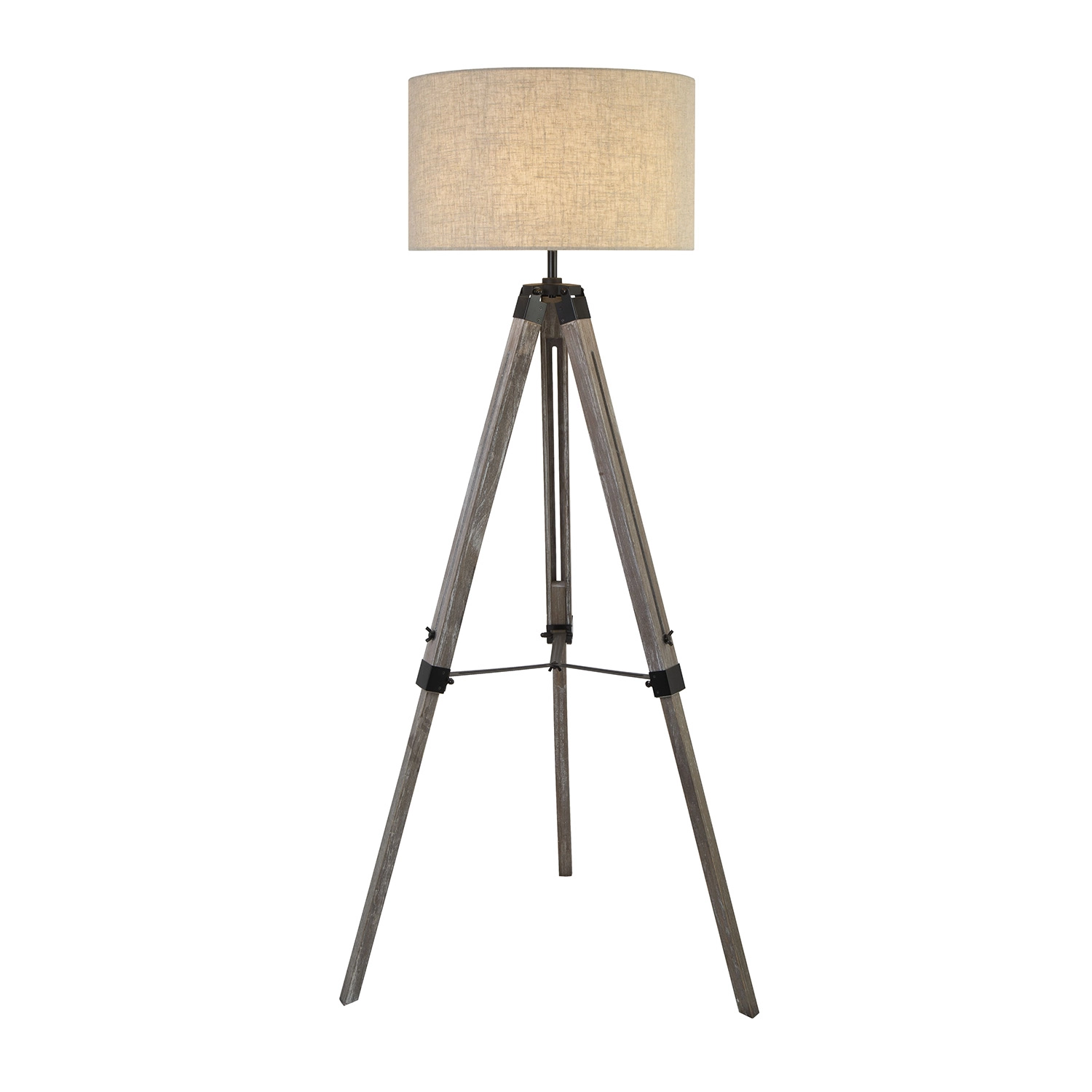 Searchlight Tripod 145cm Tripod Floor Lamp brown,white