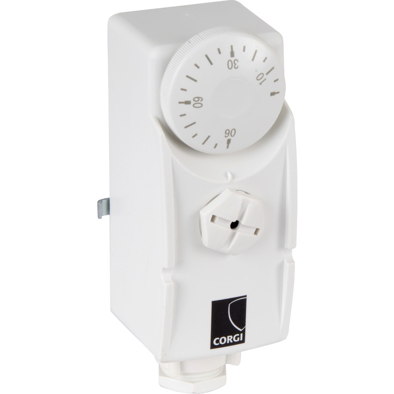 Corgi Controls Corgi PCS Dual Pipe / Cylinder Thermostat in White