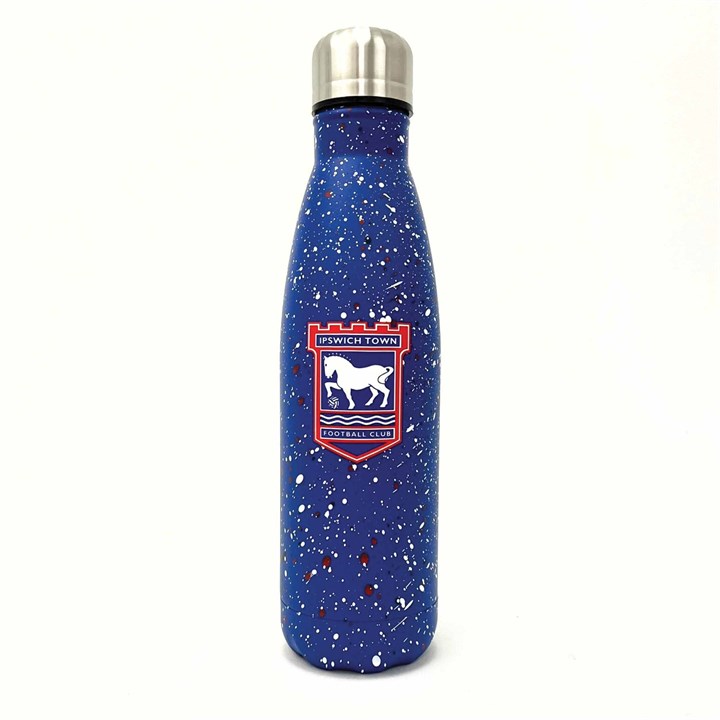 Football Teams Ipswich Town FC Paint Splatter Water Bottle